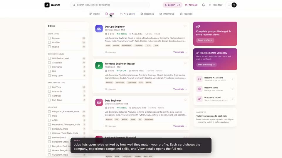 Apply with your fit score already known.